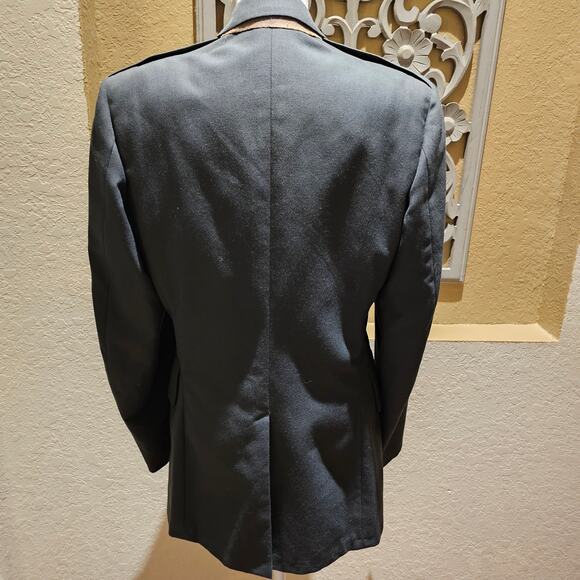 Vintage U.S. Army Dress Green Uniform Coat Jacket 38L Gold Buttons Military Issu - Picture 4 of 11